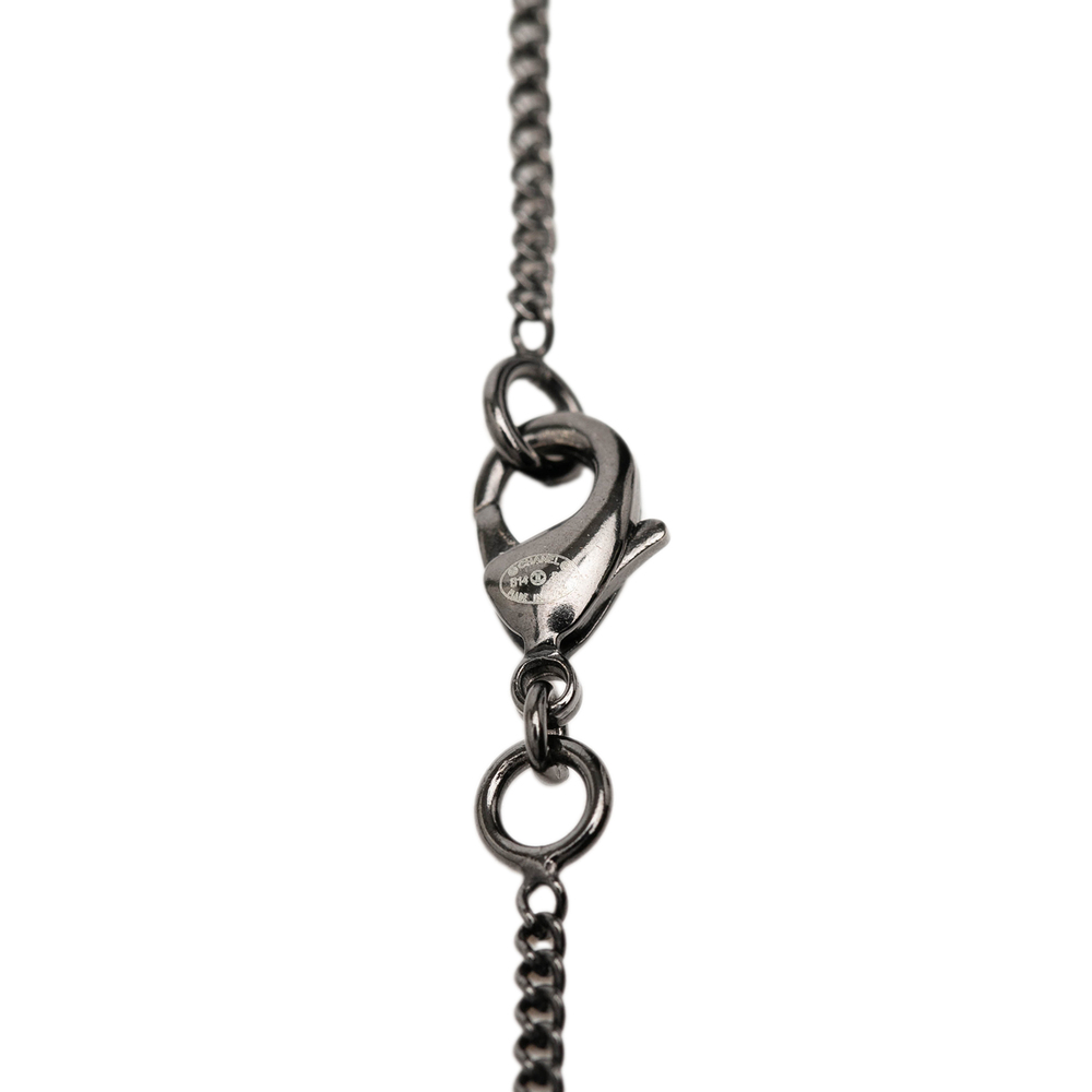 Pre-Loved Chanel CC Brass Faux Pearl and Bead Drop Pendant Necklace - Picture 5 of 6